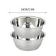 thumbnail image 1 of Juego de tazones de acero inoxidable | Tazón de cocina grande de gran calibre para hornear, mezclar y preparar alimentos | Tazones metálicos multiusos para cocinar, marinar y servir | 1 pieza, 1 of 2
