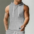 thumbnail image 5 of Afdoent Men's Tank Top Male Slim Sleeveless Lightweight Hoodie Sweatshirt Vest Hoodie Comfortable, 5 of 9