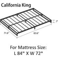 thumbnail image 2 of Lutown-Teen 7 inch California King Bed Frames No Box Spring Needed Heavy Duty Metal Cal King Platform for Mattress Foundation, Noise Free, Easy Assembly, Black, 2 of 4