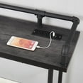 thumbnail image 5 of VECELO 39.2" Console Table with Charging Station, Narrow Sofa Table with 2 Power Outlet and 2 USB Ports for Living Room and Hallway, Charcoal Gray, 5 of 9