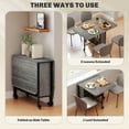 thumbnail image 4 of HOMCOM Mobile Folding Dining Table Extendable Kitchen Table Storage Shelf, 4 of 10