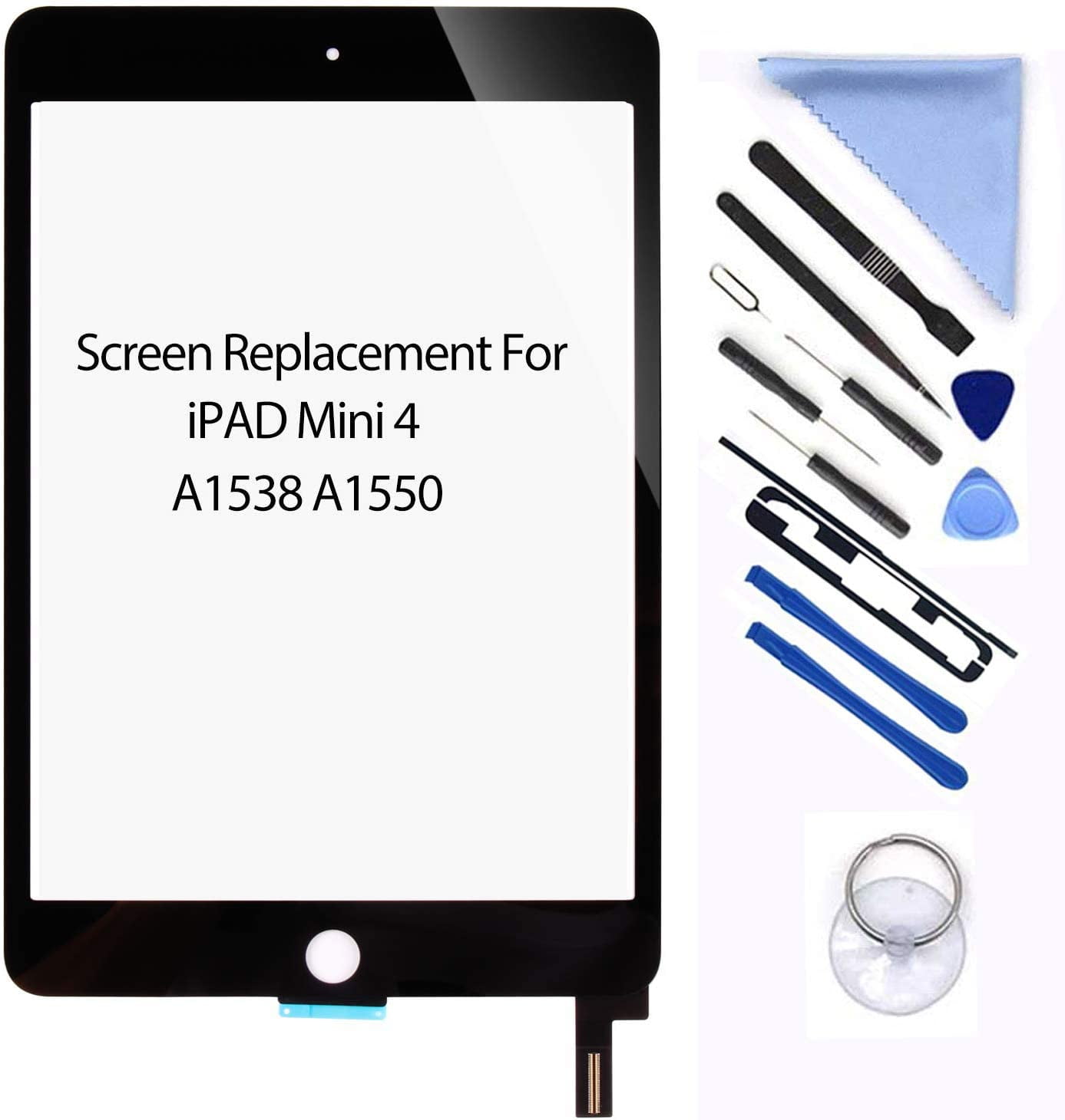 Ecran tactile noir + LCD de remplacement pour iPad Mini 4 (A1538 / A1550) -  Cdiscount Téléphonie