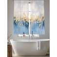 thumbnail image 5 of Watercolor Sheer Curtains 63 Inches Long 2 Panels Blue Yellow Fluid Wash Street Art Light Filtering Semi Sheer Window Curtains Drapes for Bedroom Living Room 52"x63", 5 of 7