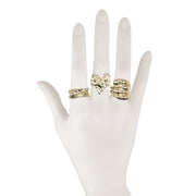 No Boundaries Womens Goldtone Heart Ring Set, 3-Piece, Size 8
