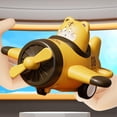 thumbnail image 1 of Feltree Press and Go Animal Airplane Toy for Kids Educational Interactive Push Toy with Rotating Propellers, 1 of 8