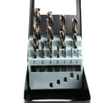 thumbnail image 3 of Left Hand Drill Bit Set, 15 Piece | M2 HSS with Titanium Nitride Coating | SAE (1/16" - 1/2"), 3 of 4