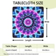 thumbnail image 2 of Colorful Tie Dye Mandala Pattern Square Fitted Tablecloth with Elastic Edge,Square Table Cover,Washable Elastic Table Cover for Home Kitchen Party Decor 34"x34", 2 of 6