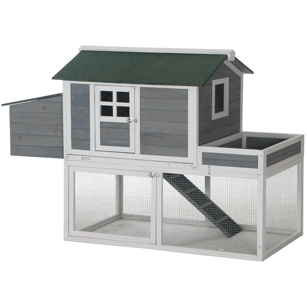 PawHut 63" Wooden Backyard Chicken Coop With Garden Box for Plants, Run ... - 6b939bc1 C5e5 4f8c 9e62 A84ff65b8b4b 2.8fce8498e9e345D35a79f62e4177568D