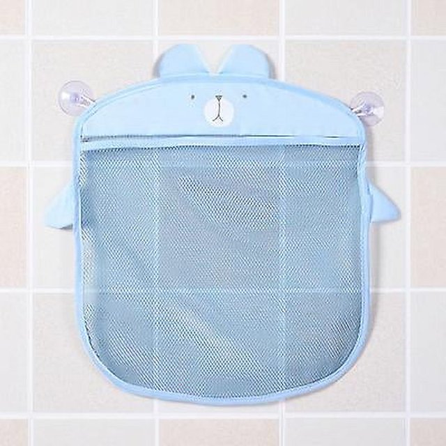 Bolsa de almacenamiento de juguetes de baño para bebés, organizador de baño colgante de red de malla con 2 ventosas fuertes para cepillo de ducha, champú, juguetes de baño para niños