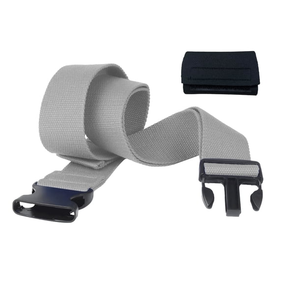 60 Inch Adjustable Gait Belts for Seniors - Comfortable Buckle Protect Cover Keep Belt Buckle Reaching The Waist,Supports up to 350 lbs(Gray, 60INCH Quick Release Buckle)