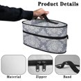 thumbnail image 5 of HELLHERO Floral Pattern Portable Travel Steamer Storage Case Polyester Handheld with Zipper Handle for Travel Clothes Steamer, Bag Only, 5 of 6