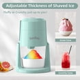 thumbnail image 2 of Professional snow cone machine: 03 electric snow cone machine & machine suitable for home, 60 watts, 120 universal voltage, making fluffy snow cones, shaved ice and frozen desserts-green (green), 2 of 4