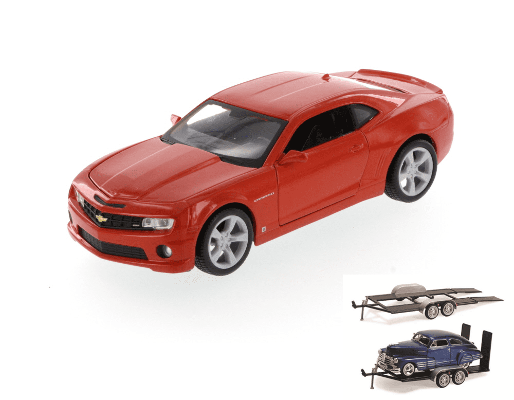 Diecast Car & Trailer Package - 2010 Chevrolet Camaro Hard Top, Red ...