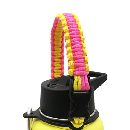 

Younar Paracord Handle for Water Bottle | Paracord Strap for Bottle | Paracord Handle Fits Wide Mouth Water Bottles Paracord Handle Strap with Safety Ring Carabiner 12oz - 64oz