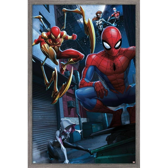 Marvel Comics - Spider-Man - Web Warriors Wall Poster, 14.725" x 22.375", Framed