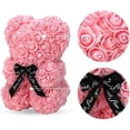 thumbnail image 4 of Rose Bear Rose Teddy Bear -10 Inch Artificial Rose Flower Bear, Gift for Valentines Day, Wedding, Mothers Day and Anniversary, Including Transparent Gift Box (Pink), 4 of 5