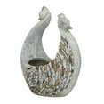 thumbnail image 6 of DecMode 14" x 15" Indoor Outdoor Gray Fiberglass Bird Planter with Stone Mosaic Design, 6 of 8
