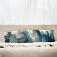 thumbnail image 4 of Ambesonne Abstract Throw Pillow Cover 4 Pack, Art of Brushstroke Motifs, 24", Blue Ivory and Grey, 4 of 4