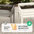 thumbnail image 4 of KING BIRD 71"×23"×55" Raised Garden Bed with Greenhouse, Legs Galvanized Steel Metal Elevated Garden Planter Box for Outdoor Gardening Beige, 4 of 12