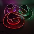 thumbnail image 4 of Disco Luminous Led Bride Cowgirl Hat Glowing Light Bar Cap Bachelorette Party Supplies Flashing Neon Western Cowboy Hat, 4 of 5