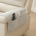 thumbnail image 6 of Sofa Armrest Covers, Armrest Pads, Cloth Sofa Protectors, Soft Cotton Filled, Washable, White Gray Orange, 6 of 6