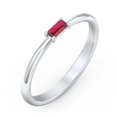 thumbnail image 3 of East-West Stackable Baguette Ring in 10K White Gold, 3 of 3