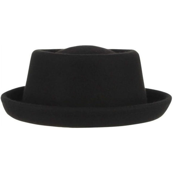 Unisex Classic Wool Fedora Hats Soft Felt Pork Pie Hat Autumn Curved Brim Jazz Cap