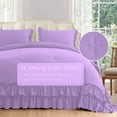 thumbnail image 3 of 1 Piece Luxury 5 Inch Two Layer Ruffle Comforter 550 GSM All Season (Twin/Twin XL Size) Premium Super Soft - 800 TC, 100% Egyptian Cotton- Solid Lilac Colour, 3 of 7