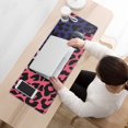 thumbnail image 3 of Long Mouse Pads for Desk,Pink and Black Of Leopard Print Desk Mats on Top Of Desks, Desk Mouse Pad Extra Large with 3mm Non-Slip Base and Stitched Edge for Gaming,Office,Work,Home 31.5"x11.8", 3 of 6
