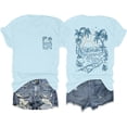 thumbnail image 4 of XIAOCHA Womens Tree Beach Graphic T Shirt Short Sleeve Front Back Print Casual Tops, 4 of 4