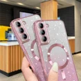 thumbnail image 4 of Magnetic Clear Glitter Phone Case for Samsung Galaxy S20-S25 with Full Coverage, 4 of 9