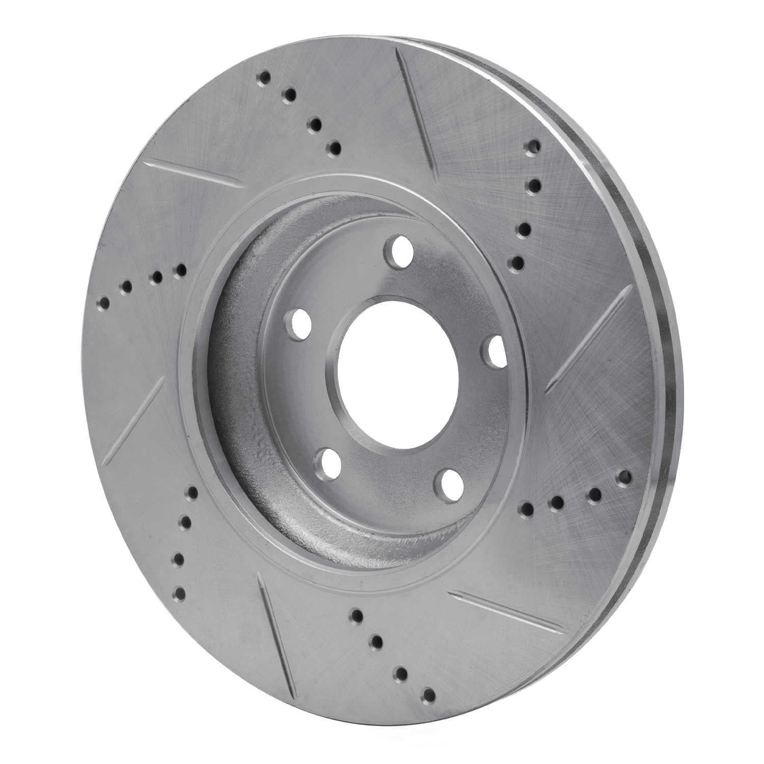 Dynamic Friction Company 631-53003L DFC Brake Rotor - Drilled And Slotted - Silver