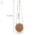 thumbnail image 3 of Gustave Women Straw Bags Handmade Woven Bag Summer Beach Rattan Shoulder Bag Sling Crossbody Purse with Tassels Bohemia Handbag (Khaki), 3 of 10