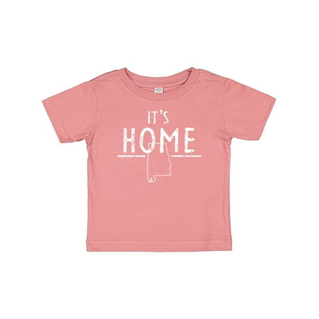 

Inktastic It s Home- Alabama State Outline DIstressed Text Gift Baby Boy or Baby Girl T-Shirt