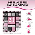 thumbnail image 4 of 21st Birthday Gifts for her, 21st Birthday Gifts, 21 birthday Gifts for Her, 21st Birthday Gift Ideas, 21 year old Birthday Gifts for Her, 21st birthday decorations for her Throw Blankets 60"X50", 4 of 6