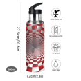 thumbnail image 5 of ALAZA Interest Geometric Illusion Water Bottle Insulated Flask Stainless Steel Straw Lid 20 oz, 5 of 6