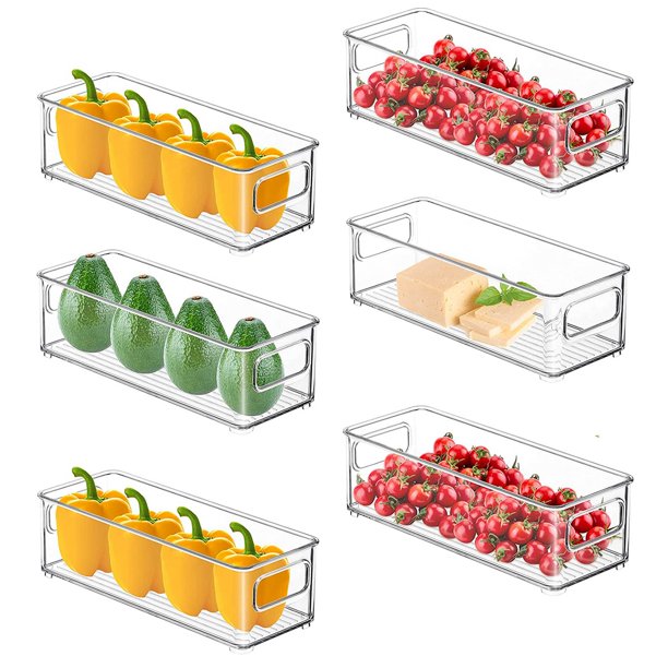 Fridge Organiser Set Stackable Small Fridge Boxes with Handle for
