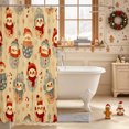 thumbnail image 3 of Erosebridal Cartoon Winter Snowman Shower Curtain 72Wx84L,Happy Xmas Bathroom Shower Curtain,Khaki, 3 of 6
