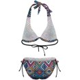 thumbnail image 3 of HPINK-T Women's Halter Triangle Bikini Tie Side Bottom Two Piece Swimsuit, 3 of 6