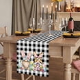thumbnail image 3 of Easter Gnomes Cotton Linen Table Runner for Dining Kitchen, Eggs Rabbit Ears Spring Daisy Buffalo Plaid Wedding Outdoor Party Tablerunners, Dresser Scarf Coffee Tablecloth Runners 13x60 Inches, 3 of 9
