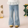 thumbnail image 6 of EnJoCho Teen Girls Cargo Jeans Wide Leg Washed Distressed Baggy Elastic Waist Vintage Denim Trousers Trendy Bottoms For Kids Back-to-School Casual Streetwear Wear, 6 of 6