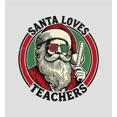 thumbnail image 2 of Santa Loves Teachers Women's Vivid White Crew Neck Short Sleeve Crop Tee-3XL, 2 of 3