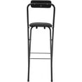 thumbnail image 6 of LOYALHEARTDY 1 Pcs Folding Stool, 27.5 in Folding Counter Height Bar Stool with Backrest Cushioned Padded Folding Stool Portable Bar Stool for Camping Kitchen Home Office (Black, 27.5 in), 6 of 18