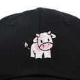 thumbnail image 2 of Dalix Strawberry Cow Embroidered Womens Cotton Dad Hat Baseball Cap in Black, 2 of 5