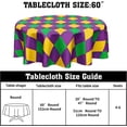 thumbnail image 2 of Mardi Gras Tablecloth Round 70 Inch Carnival Table Cloth Circle Purple Yellow Green Table Cover Tabletop for Home Decor Dining Room Kitchen Party Picnic, 2 of 7