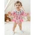 thumbnail image 6 of Rovasas Baby Girls Casual Romper Western Print Embroidery Cute Bow Jumpsuits, 6 of 9