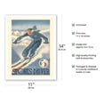thumbnail image 2 of Winter Sports (Sports d’Hiver) - Paris-Lyon-Méditerranée Railway - Vintage Travel Poster by Georges Arou c.1931 - Fine Art Matte Paper Print (Unframed) 11x14in, 2 of 4