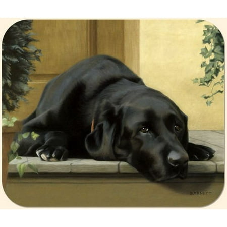 - Black Lab on Porch Mouse Pad, 9
