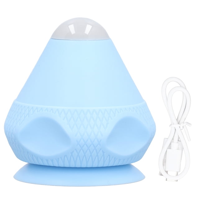 Masajeador de espalda con ventosa para pared, con vibración y calor, para puntos gatillo, tejido profundo y relajación de la fascia cervical, color azul.