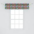 thumbnail image 2 of Ambesonne Dessert Window Valance, Colorful Candy Lollipops Spiral Sugar Canes with Polka Dots, Curtain Valance for Kitchen Bedroom Decor with Rod Pocket, 54" X 12", Sky Blue Magenta and Lime Green, 2 of 3